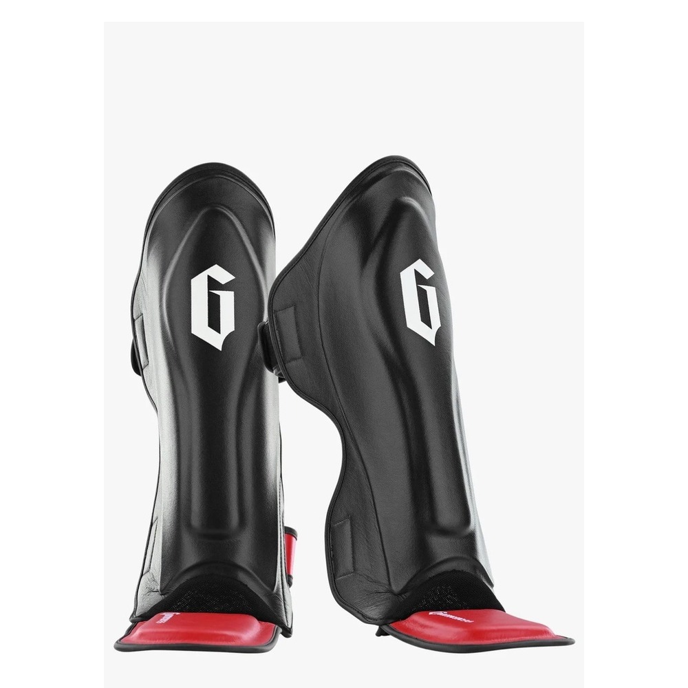 GAMENESS MODUS TRADITIONAL SHIN INSTEP GUARD Adult L/XL Red & Black Brand New